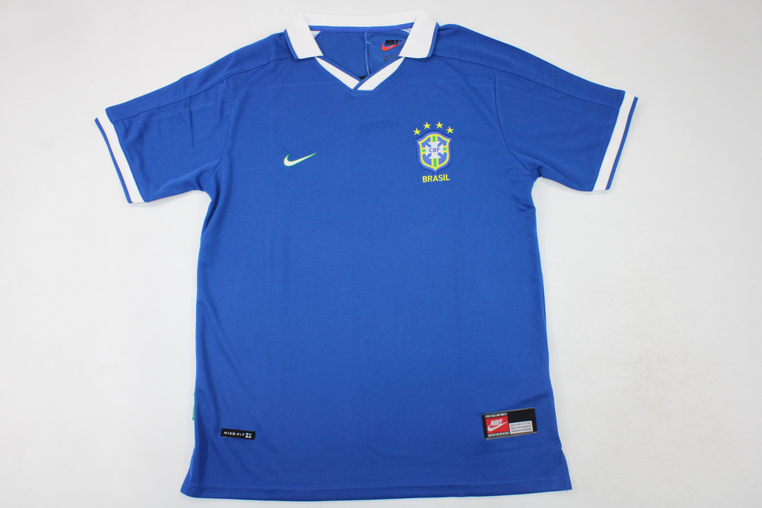 AAA Quality Brazil 1997 Away Blue Soccer Jersey